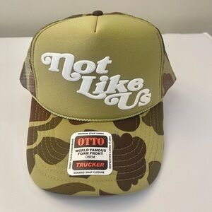 Camo Trucker Hat with White Logo